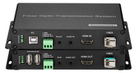 Konverter 4K ke Fiber dengan Port KVM Ultra HD Fiber Optic Extender (Mendukung RS232 & IR)