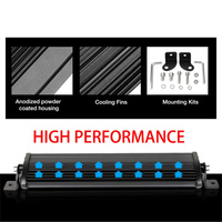 Barre lumineuse LED 4x4 20 LED double rangée, faisceau combiné, en aluminium, bicolore, pour éclairage et accessoires automobiles