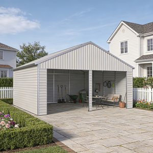 Bâtiment de garage métallique G1119, abri pour voiture, garage métallique - Product Image 4