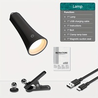 Lampe de bureau magnétique 4 en 1 Rechargeable sans fil LED Flexible Portable USB Port Touch Study Office Bedroom Bedside Modern