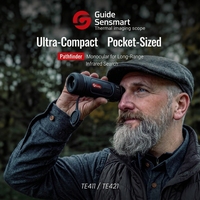 Guide TE421 Monoculaire thermique à imagerie infrarouge, résolution 400x300, écran tactile 0,32 pouces, Wi-Fi, appareil de vision nocturne portable, équipement d'extérieur
