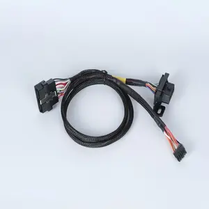 Obdii kabel Obd2 16pin Male ke 2 Female Splitter Y 16Pin dan 12Pin kabel kawat