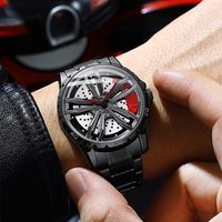 WYGICOO Reloj Llanta Felgen Uhr Roulette alliage voiture moyeu jante roue montre