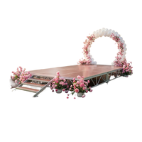 Scène mobile portable en alliage d'aluminium pour l'extérieur, design pliable pour événements, concerts, mariages et présentoirs de structures.