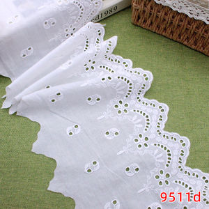 قماش فوال قطني 100% عالي الجودة مع زخارف مطرزة لملابس النساء وحواف دانتيل للحقائب، يباع بالكيلوغرام - Product Image 6