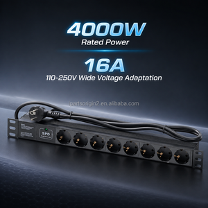 Reliable Rack <b>Power</b> Strip for Server Rack 1U 19 Inch 8 Way EU PDU with SPD <b>Surge</b> <b>Protector</b> 110-250V 16A - Product Image 4
