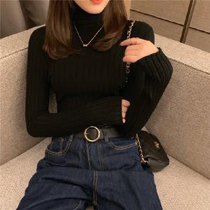 Pull à col roulé pour femme, pull à col haut pour femme, pull en tricot pour fille - Product Image 6