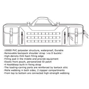 Bolsa táctica Funda Equipo de entrenamiento Funda multifuncional 42 pulgadas Impermeable Caza al aire libre Pistola táctica Bolsa - Product Image 4