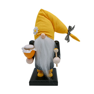 Forester mignon printemps abeille Gnome poupée à la main <span class=keywords><strong>tournesol</strong></span> sans visage Figurine gobelin jouet fête décoration abeille miel Tomte Gnome - Product Image 6