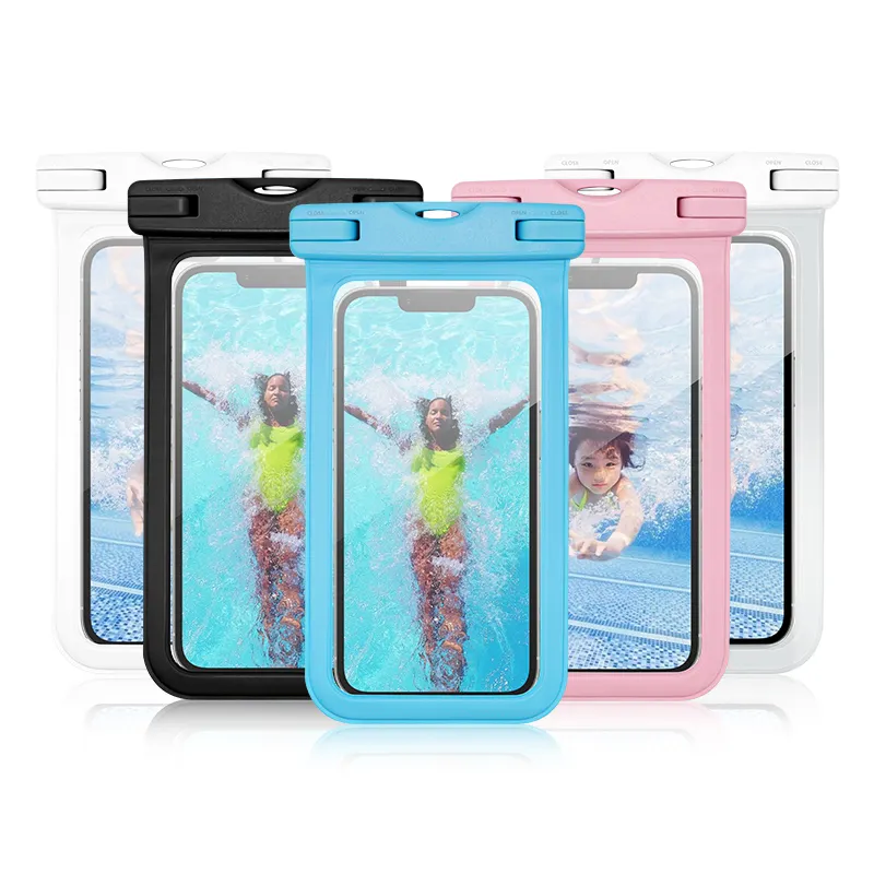 Beach Swimming Running High Quality Transparent Pvc Waterproof Bag Mobile Phone Waterproof Bag for iphone for Samsung s22 u