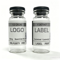 Autocollants personnalisés pour flacons de peptides en vinyle HD pour bouteilles de 3 ml, 5 ml, 10 ml, étiquettes pour compléments beauté et fitness