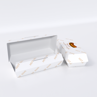Vente en gros de boîtes à emporter de qualité alimentaire, plateau en carton OEM pour sandwich gaufré personnalisé, boîtes à hot-dog, boîte d'emballage alimentaire