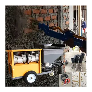 Zementfarbe Spritzmaschine automatische Deckenputz-Sprühmörtel Doppelzylinder-Stickmaschine Beton Putz-Sprühmaschine