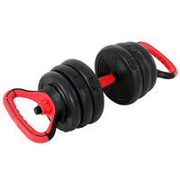 Ensemble d'haltères de musculation pour la gym, 6 en 1, barre d'haltères, kettlebell, ensemble d'haltères multifonctionnel réglable