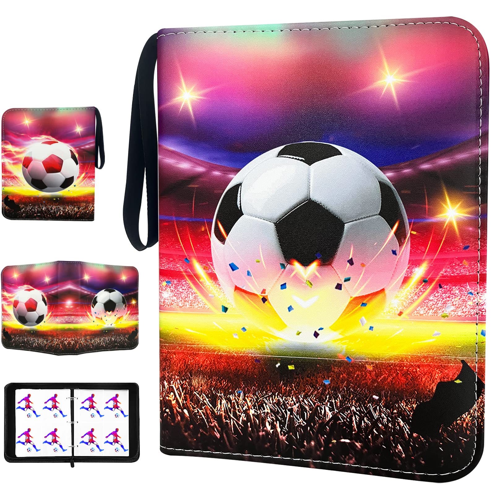 soccer card binder see it in action Pocket Trading Card Binder Display