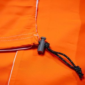Ensemble de sacs de rangement à cordon de serrage orange, bande réfléchissante, en nylon, réutilisables, pour le camping en plein air, le linge, les voyages, sacs organisateurs - Product Image 3