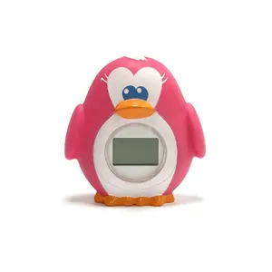 Factory Customized Cartoon Cute Penguin Thermometer Backlight Display Real Time Temperature Measurement Baby Bath Thermometer