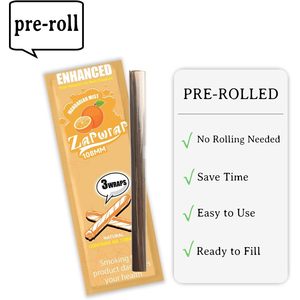 Envoltorios de Cáñamo Zapwrap 108mm Mandarin Mist, 3 Envoltorios por Paquete, Naturales, Sin Tabaco, para Accesorios, Rectangulares Extra Grandes - Product Image 2