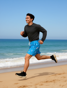 Shorts de Baño para Hombre de Secado Rápido con Estampado, Bolsillos, Cintura Media y Cordón Ajustable, 100% Poliéster Tejido con Sublimación - Product Image 2