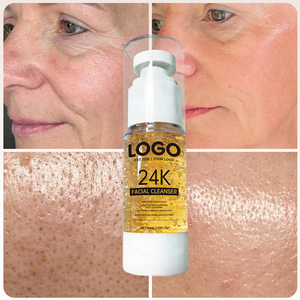 Limpiador facial 3 en 1 OEM/ODM para eliminar maquillaje, limpiar la piel, hidratar de forma duradera, minimizar los poros, calmar la piel con oro de 24K - Product Image 3