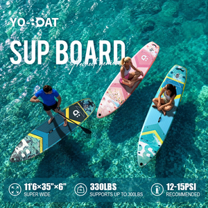 Tabla de Paddle Surf Inflable YoBoat WaveTrail Azul Grande con 6 Anillas, Lista para Kayak, Tabla <span class=keywords><strong>SUP</strong></span> para Aventura - Product Image 2