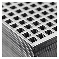 Maille perforée en aluminium de tôle perforée de trou carré