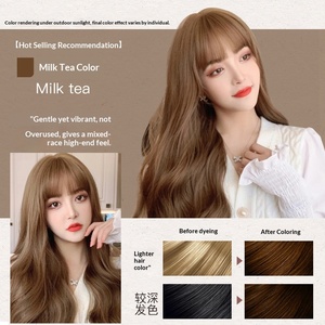 Teinture capillaire temporaire sans ammoniaque en tube unique, pâte colorante couvrante pour cheveux blancs, multi-tons, une seule étape, noir, gris, bleu-noir - Product Image 5