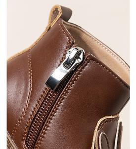 Waterproof Side Zipper <b>Ankle</b> Children's Boots Kids Winter School Kids <b>Ankle</b> Boots Cartoon Rabbit Leather Kids Boots Girls - Product Image 6