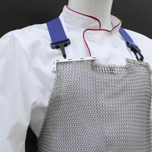 Tablier en maille de chaîne anti-coupure, gilet de protection pour boucher, anneaux en acier inoxydable - Product Image 1