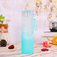 Neuerscheinung 450ml Mattglas-Wasserflasche Farbverlauf Siebdruck Schraubverschluss JIREH Marke Anpassbares Logo für