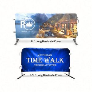 Custom Fencing Barricade Banner Cover Mesh Fabric Outdoor Advertising Slogan Crowd <b>Control</b> Barrier Covers - Product Image 4