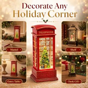 Regalos de Navidad, Linterna de Agua con Purpurina Giratoria, Adorno Navideño con Luz LED para Mesa, Decoración para el Hogar, Ambiente Festivo Navideño - Product Image 5