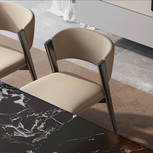 Schienale alto Hotel ristorante Designer in metallo italiano pelle nordica all'aperto sedie <span class=keywords><strong>da</strong></span> <span class=keywords><strong>pranzo</strong></span> di lusso moderno per tavolo e sedia - Product Image 2