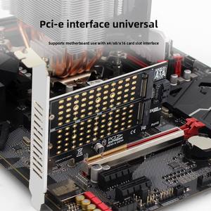 محول توسيع قرص مزدوج من <span class=keywords><strong>M</strong></span>.<span class=keywords><strong>2</strong></span> NVMe NGFF SSD إلى PCIE SATA يدعم MKey BKey - Product Image 3