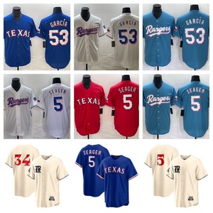 Texas Rangers # 5 maillots de supporter brodés pour hommes SMLXLXXLXXXL en coton mercerisé de couleur unie - Product Image 1