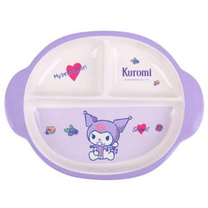 Wuhe Kids Melamine Divided Tray Purple Kuromi Design For Children Dining - Product Image 2