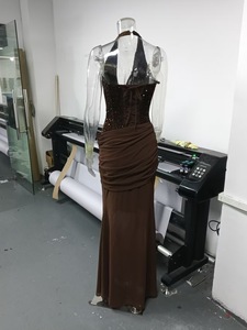 <span class=keywords><strong>Robe</strong></span> de soirée <span class=keywords><strong>longue</strong></span> élégante à col halterneck, à découpes brillantes, tube top, sans manches, nouvelle arrivée, vente en gros, robes décontractées pour femmes - Product Image 5