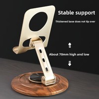 Support de téléphone portable et tablette en alliage, pliable, portable, avec rotation à 360°, stabilisé, à son mécanique apaisant, vente en gros en vrac