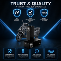 Powerful Liquid 72V 67Ah LiFePO4 Battery Pack Model Smart BMS A-Grade Cells 3000 Cycles for High Speed Electric Motorcycle