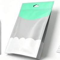 Pochette à fond plat avec fermeture éclair pour savon liquide, logo personnalisé, en matériau composite anti-odeur et avec anse de suspension pour soins personnels