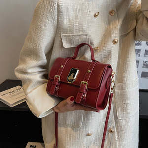 Sacs à bandoulière classiques pour femmes, couleur unie, boucle de fermeture - Product Image 4