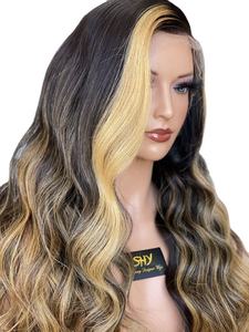Glueless Transparent HD Lace Wig Preplucked Hairline Color Human <b>Hair</b> for White Women With <b>Bleach</b> Knots - Product Image 3