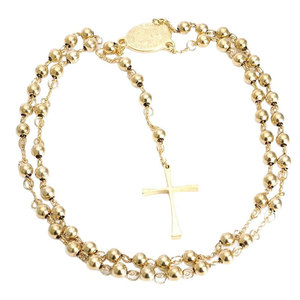 Collar de cuentas de moda chapado en oro PVD de 14K y 18K, de acero inoxidable 316L personalizado, joyería fina, collares, rosario de fe para mujer - Product Image 5