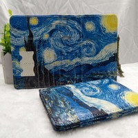 Ensemble de housses de passeport personnalisées à motif tendance en cuir PU, avec étiquette de bagage portable à impression numérique pour hommes et femmes
