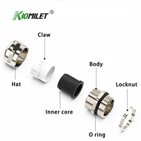 Messing Kabel verschraubung Vernickelt Wasserdicht Ip68 Kabel verschraubung Hersteller Atex Iecex Kabel verschraubung M12 M16 M20 M25 M32 M40 M50