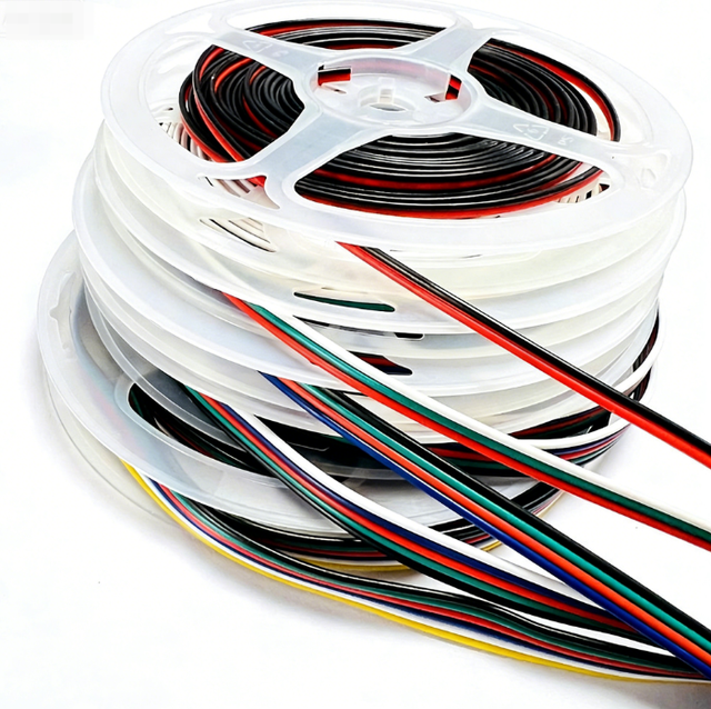 5m 22AWG Electric Led Wire Cable 2pin/3pin/4pin/5pin/6pin for WS2812B WS2811 5050 2835 LED Strip Light Connector Extension Cable