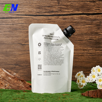 Pochette de recharge en papier kraft écologique sac à bec imprimé numérique personnalisé pour emballage de shampooing et de savon liquide