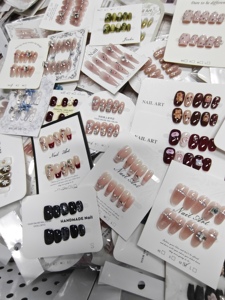 Uñas Postizas Hechas a Mano de Alta Calidad, Descuento por Tiempo Limitado, Uñas Postizas de Lujo con Estética de Punta Francesa y Ojo de Gato - Product Image 3