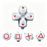 Pièce de rechange pour manette PS5 : Bouton directionnel en cristal pour fonction D-pad PS5, touches ABXY et stick analogique