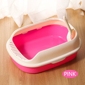 Benutzer definierte große Anti-Splash-Kunststoff-Katzen toilette mit leicht zu reinigender Funktion Inklusive Toiletten schale Schaufel für Exkrement-Trainings katzen - Product Image 5